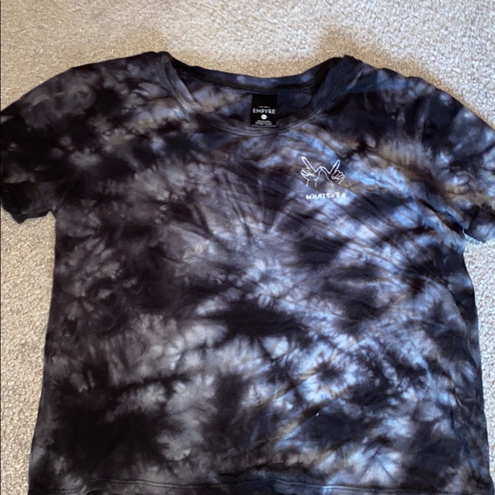 "whatever" tie dye tee